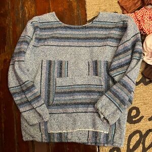 Blue Striped Men's Sweater